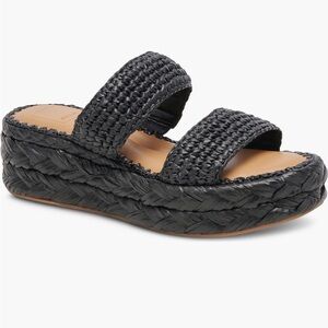 Dolce Vita Raffia Platform Sandal
